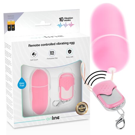 ONLINE remote control vibrating egg l - Pink | Stimulator