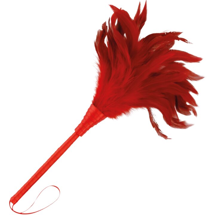 Feather Tickler FSSTUD Silicone Horse Riding Whip Soft Feather Duster Tickler Feather Teaser Stick Couples Role Play Toys With Tassels For Adults Red Riding Crop